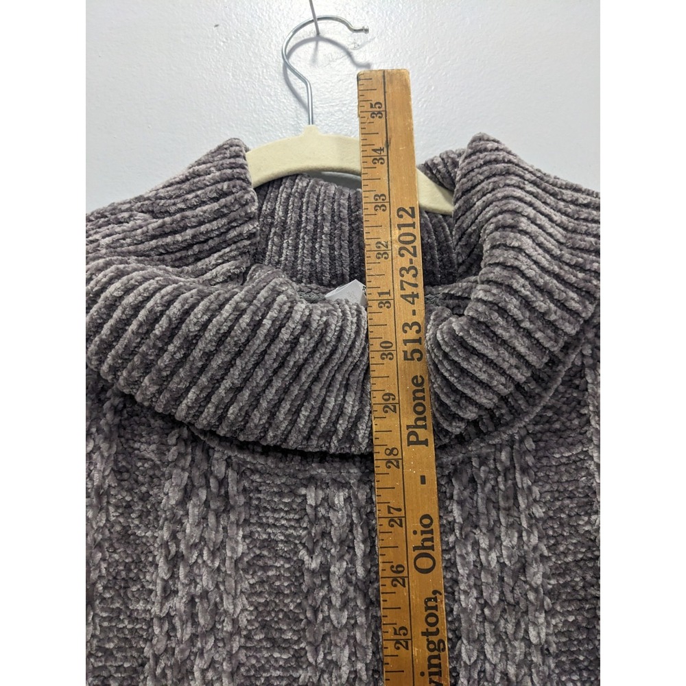 Zenana Outfitters Sweater Soft Cozy Chunky Cable Knit Cowl Neck Preppy Women XL - Picture 5 of 10
